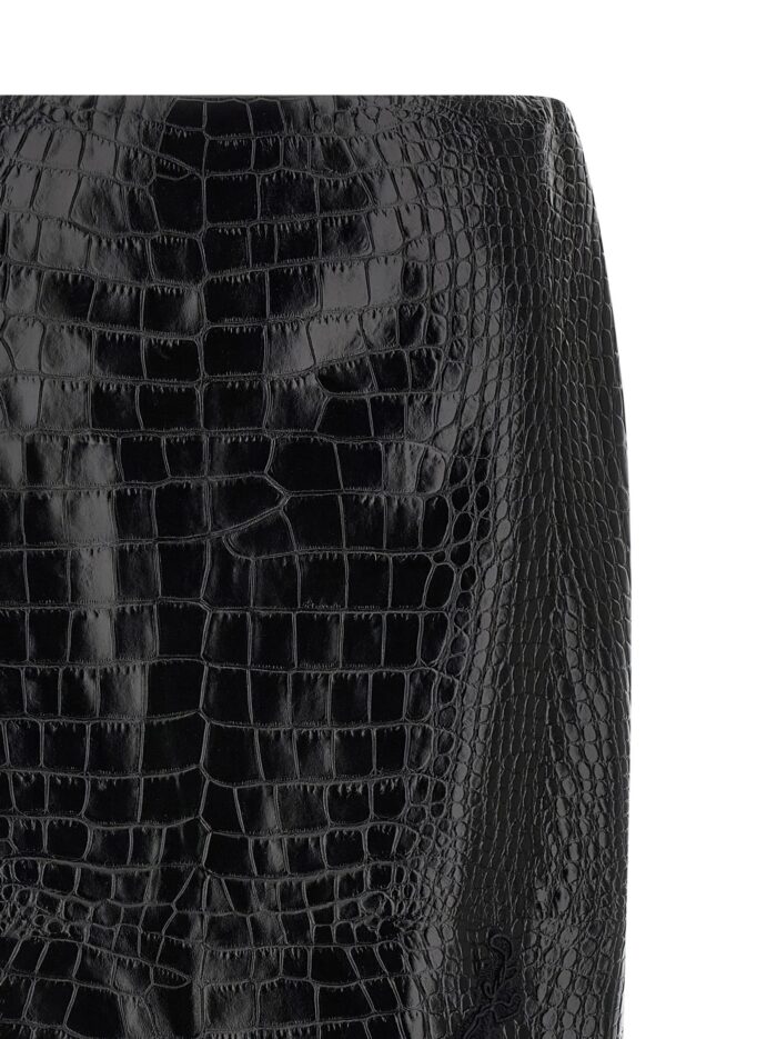 ERMANNO SCERVINO Coconut Print Sheath Skirt With Lace