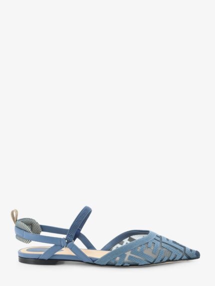 Fendi Colibrì Lite Flat Mesh Slingback With FF Embroidery