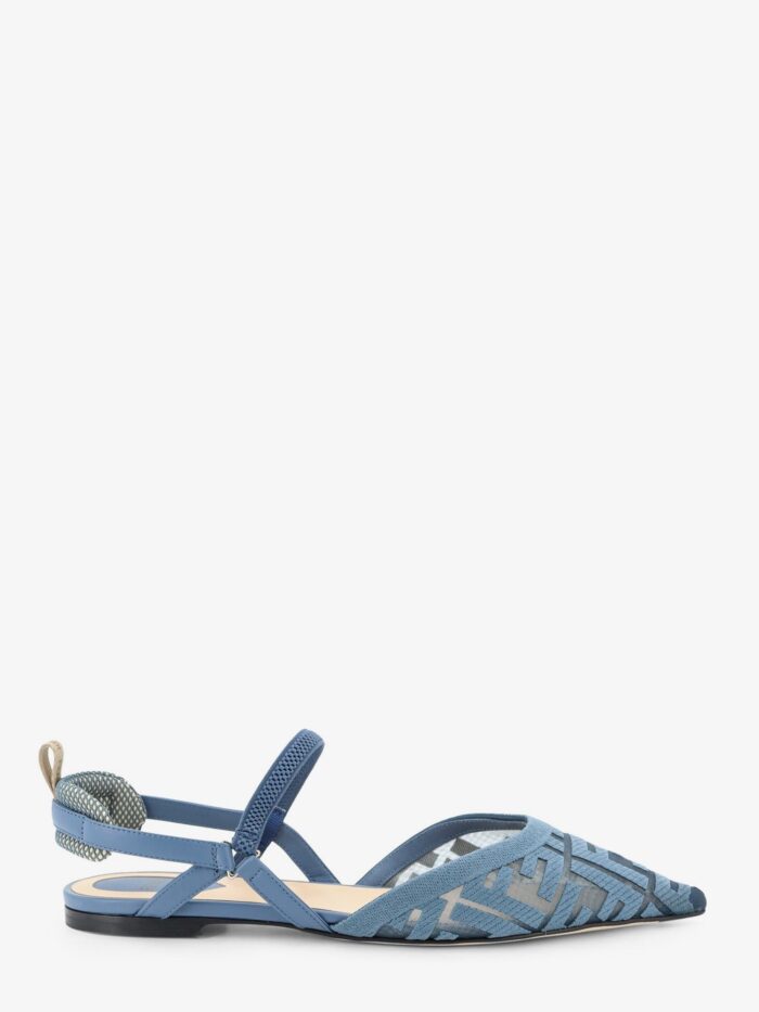 fendi colibrì lite flat mesh slingback with ff embroidery Fendi Colibrì Lite Flat Mesh Slingback With FF Embroidery