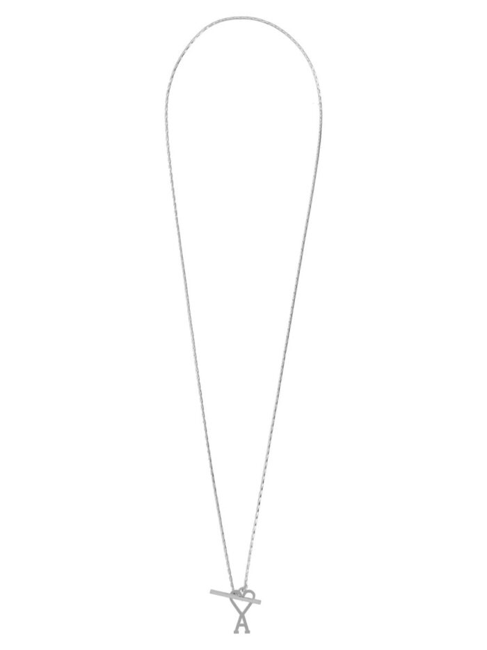 ami paris collana a catena con logo ami de cœur AMI PARIS Collana A Catena Con Logo Ami De Cœur