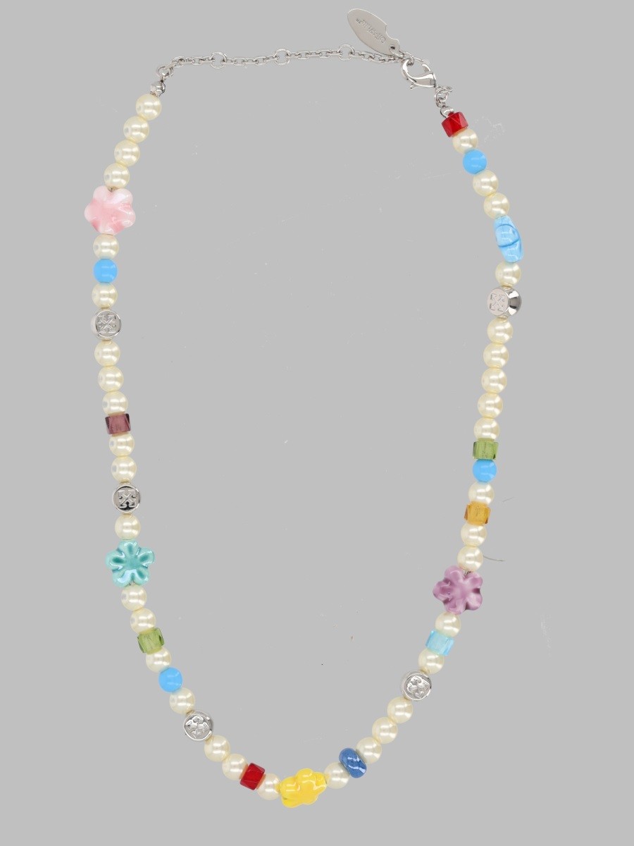 Off-white COLLANA CON PERLINE