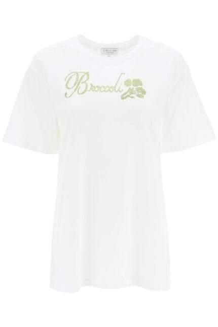 Collina Strada Organic Cotton T-shirt With Rhinestones