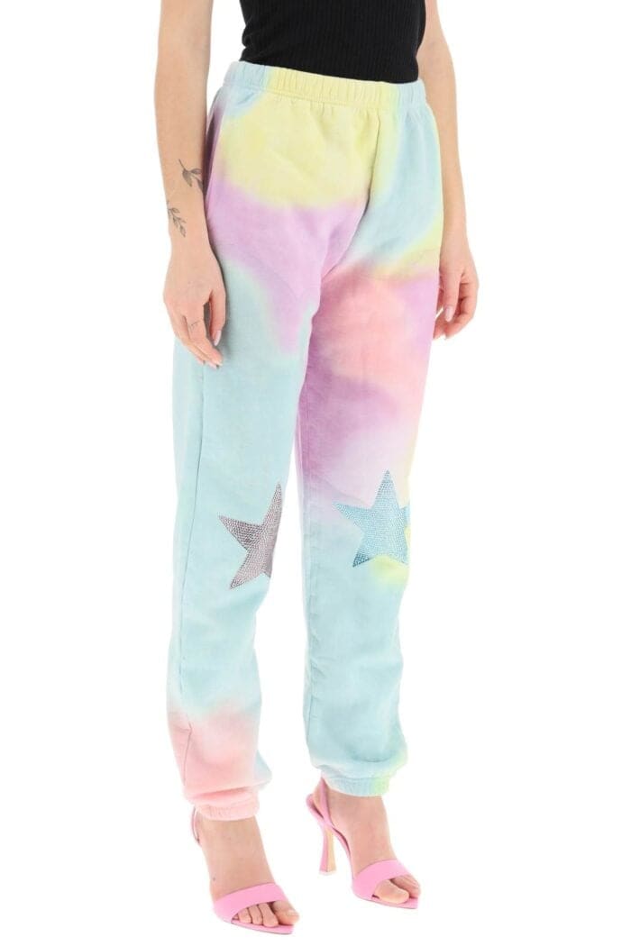 COLLINA STRADA 'scholastic' Tie-dye Jogger Pants With Rhinestones