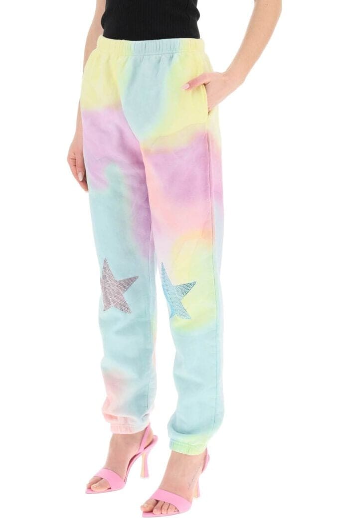 COLLINA STRADA 'scholastic' Tie-dye Jogger Pants With Rhinestones