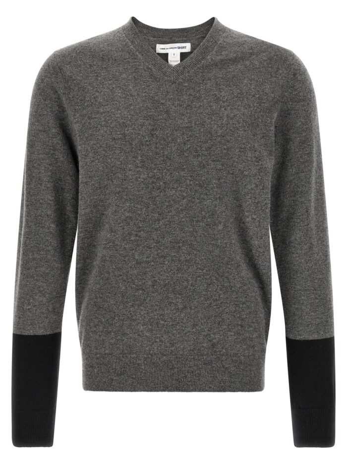 comme des garcons shirt color block sweater COMME DES GARCONS SHIRT Color-block Sweater