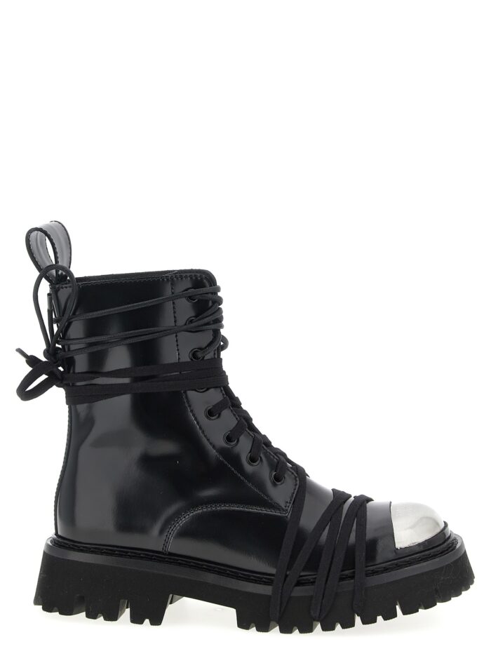 moschino 'combat' combat boots Moschino 'Combat' Combat Boots