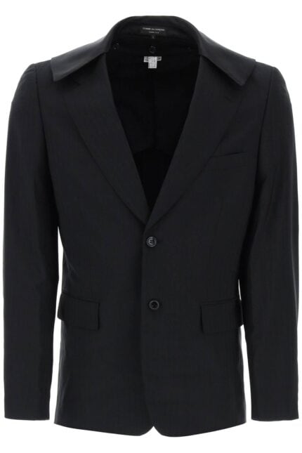 COMME DES GARCONS HOMME PLUS Satin Collar Blazer With Eight