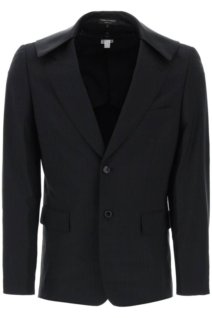 COMME DES GARCONS HOMME PLUS Satin Collar Blazer With Eight