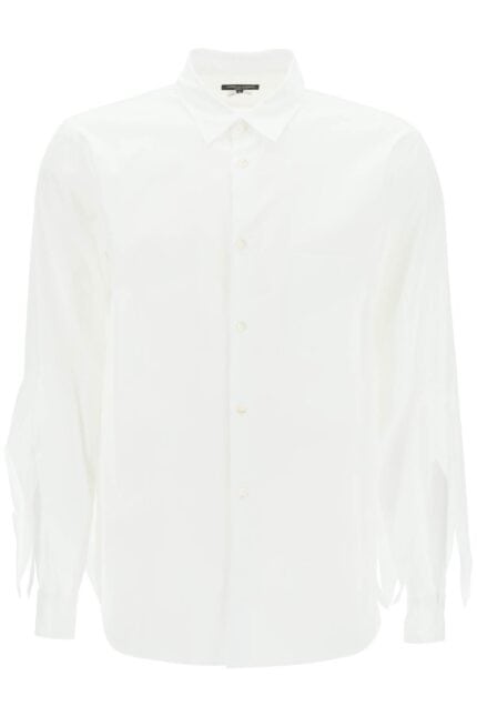 Comme Des Garcons Homme Plus Spiked Frayed-sleeved Shirt