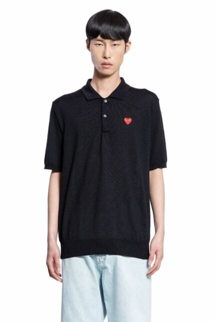 COMME DES GARCONS PLAY Heart Knit Wool Polo