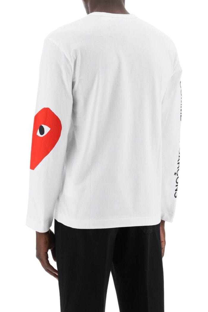 COMME DES GARCONS PLAY Logo Print Long-sleeved T-shirt