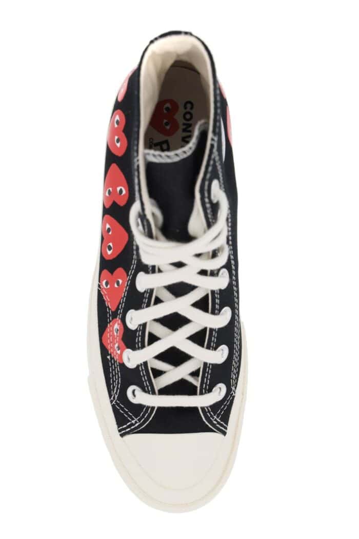 Comme Des Garcons Play Multi Heart Converse X Comme Des Garons Play Hi-top Sneakers