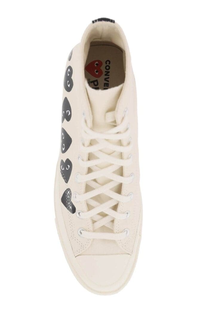 Comme Des Garcons Play Multi Heart Converse X Comme Des Garons Play Hi-top Sneakers