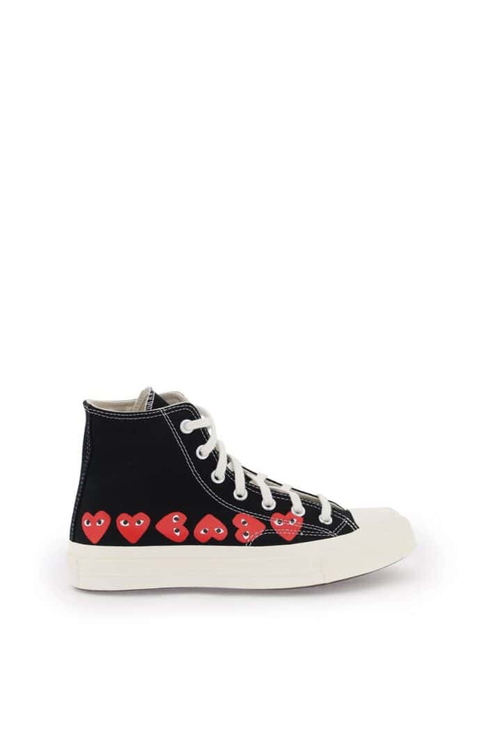 Comme Des Garcons Play Multi Heart Converse X Comme Des Garons Play Hi-top Sneakers