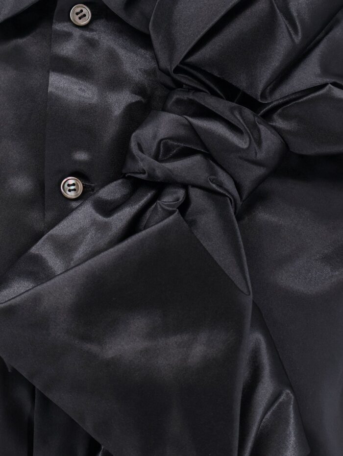 COMME DES GARCONS PLAY Satin Shirt With Maxi Bow