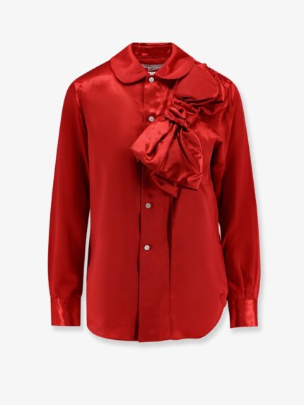COMME DES GARCONS PLAY Satin Shirt With Maxi Bow