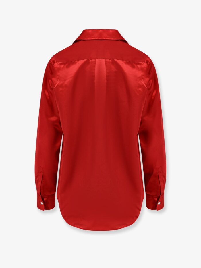COMME DES GARCONS PLAY Satin Shirt With Maxi Bow