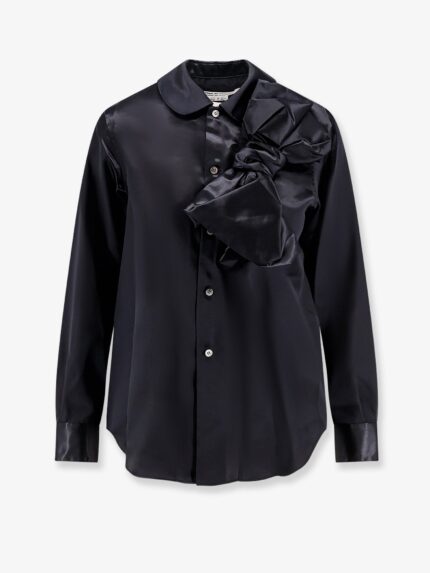 COMME DES GARCONS PLAY Satin Shirt With Maxi Bow