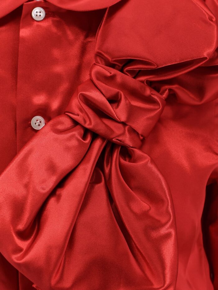 COMME DES GARCONS PLAY Satin Shirt With Maxi Bow