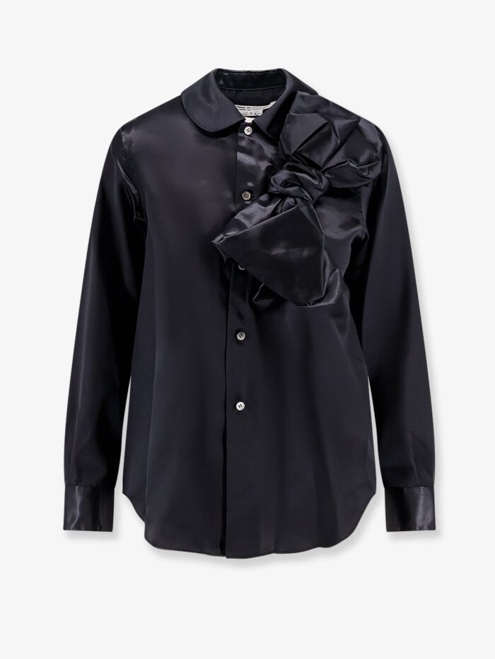 COMME DES GARCONS PLAY Satin Shirt With Maxi Bow