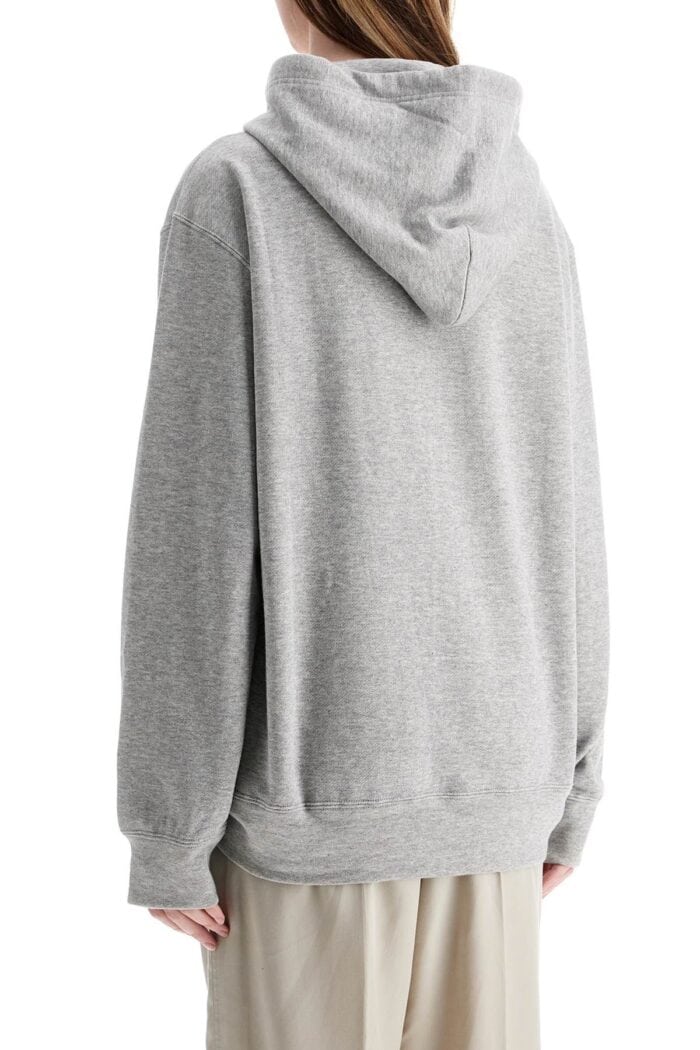 COMME DES GARCONS PLAY Unisex Light Grey Cotton Hoodie With Red Heart