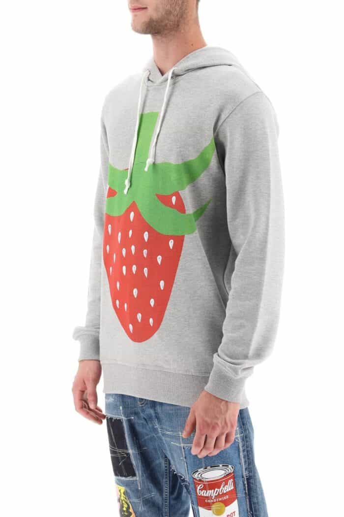 Comme Des Garcons Shirt Strawberry Printed Hoodie