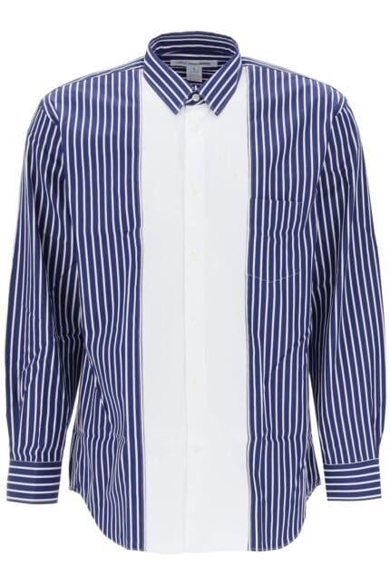 Comme Des Garcons Shirt Striped Cotton Shirt