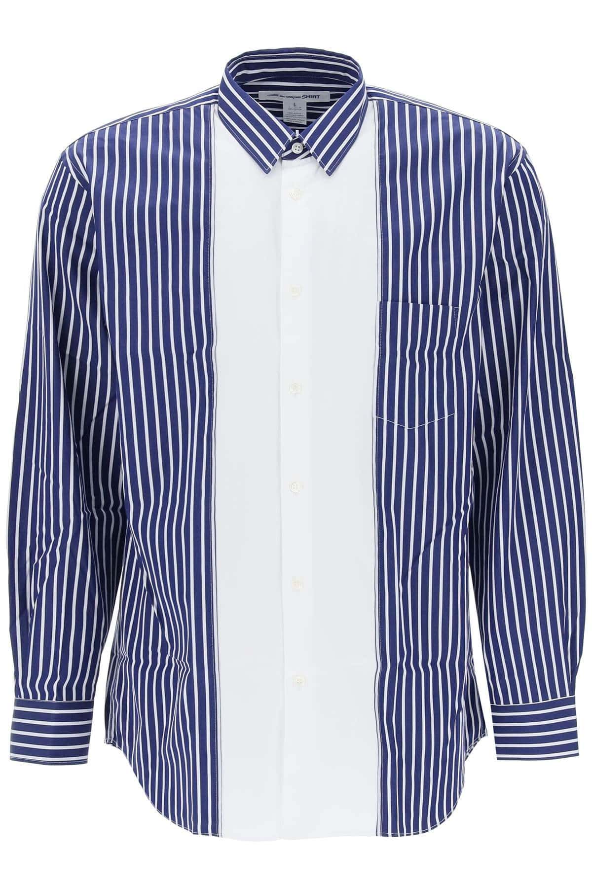 Comme Des Garcons Shirt Striped Cotton Shirt