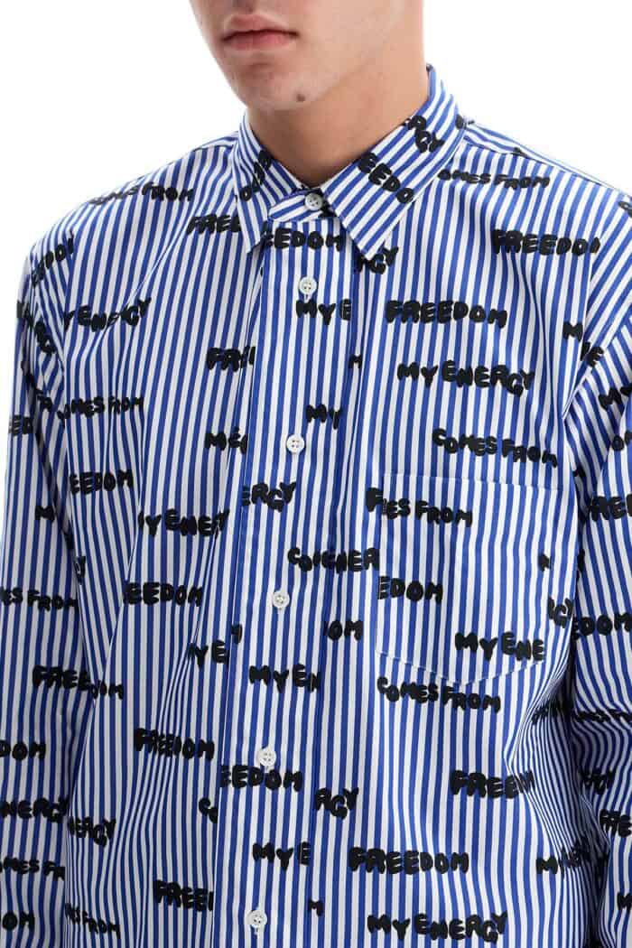 COMME DES GARCONS SHIRT Striped Printed Shirt