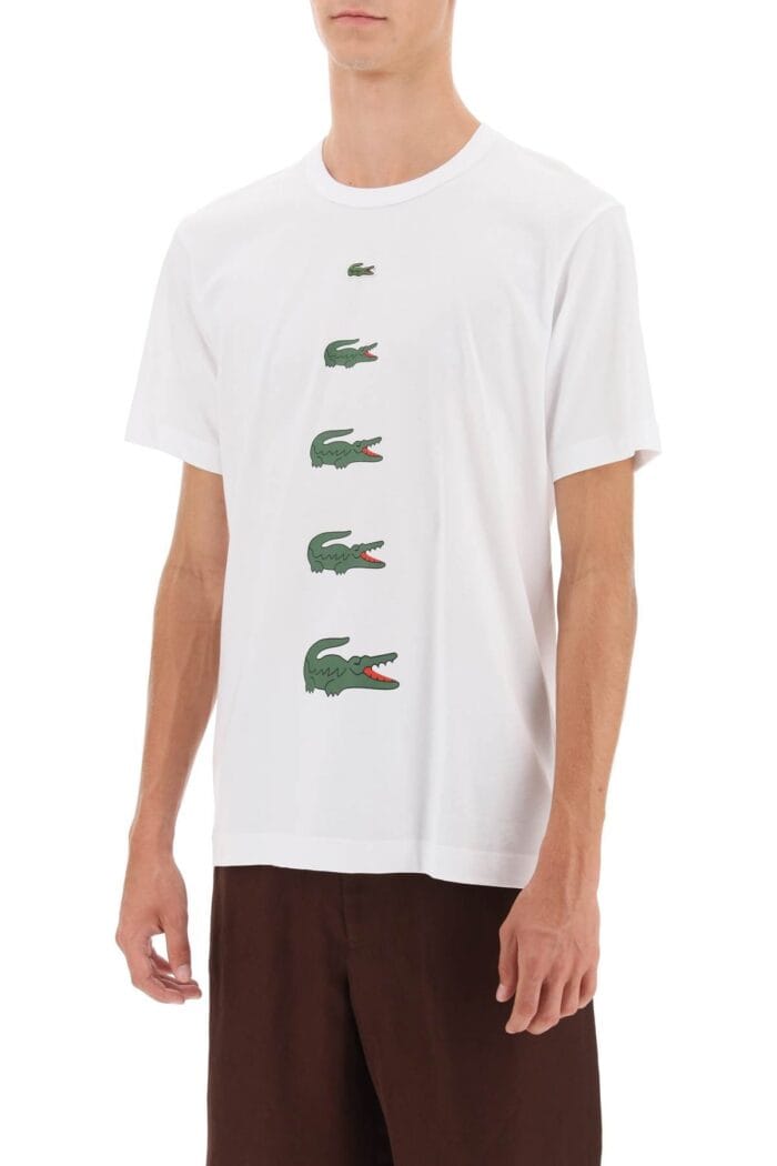 Comme Des Garcons Shirt X Lacoste Crocodile Print T-shirt