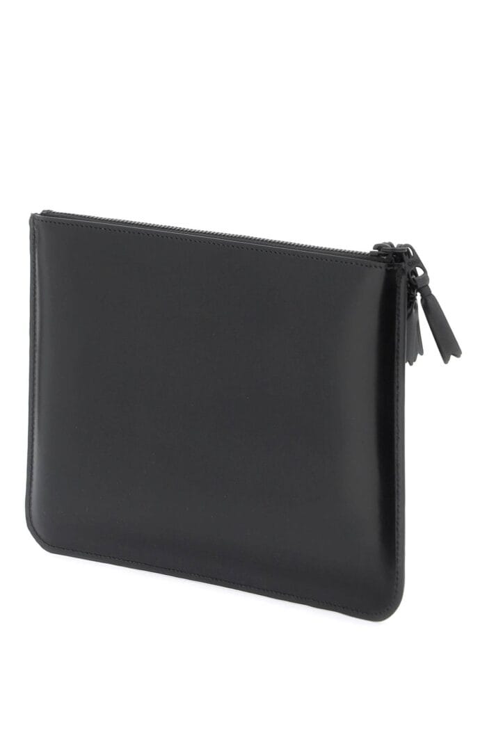 COMME DES GARCONS WALLET Brushed Leather Multi-zip Pouch With