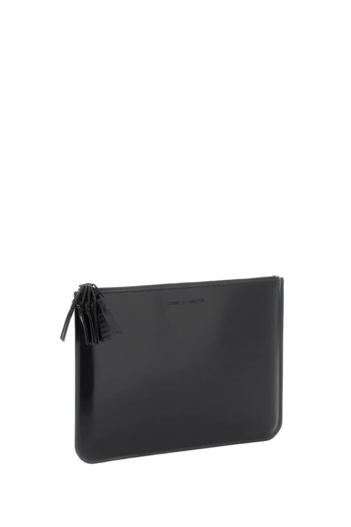 COMME DES GARCONS WALLET Brushed Leather Multi-zip Pouch With