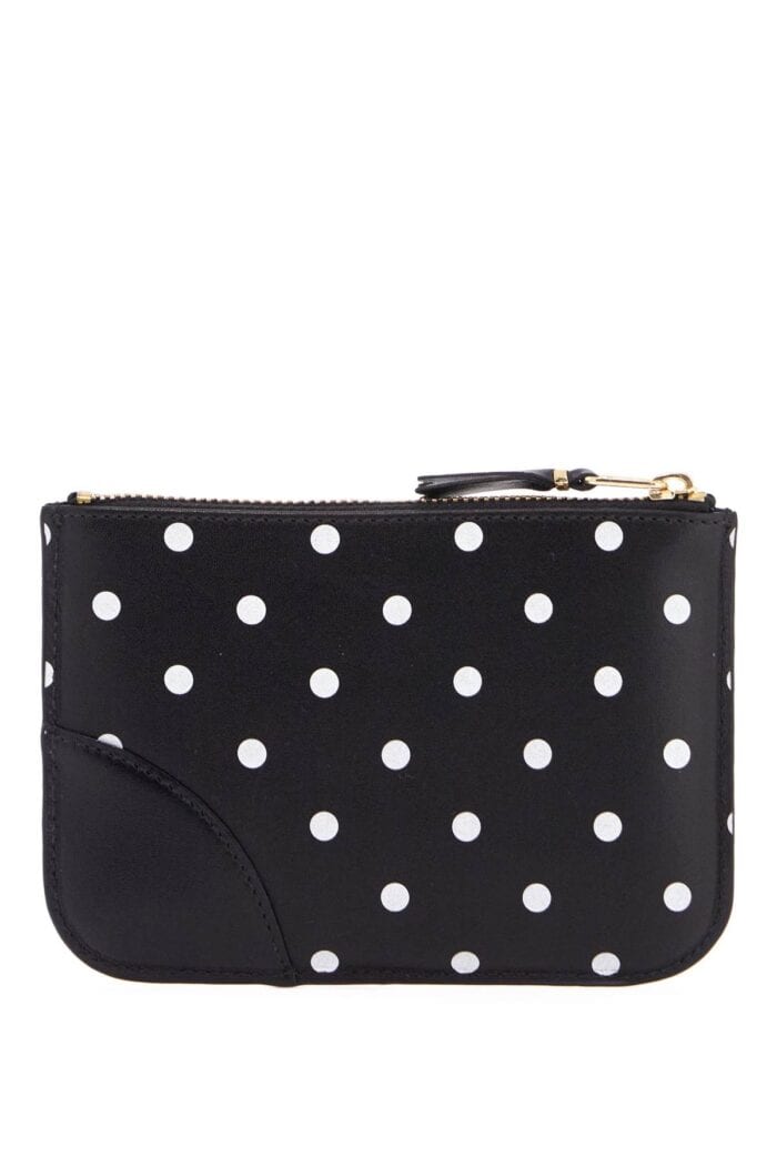 COMME DES GARCONS WALLET Compact Black Polka Dot Wallet