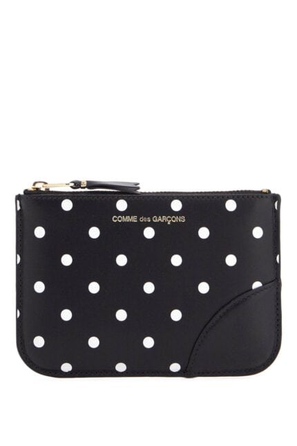 COMME DES GARCONS WALLET Compact Black Polka Dot Wallet