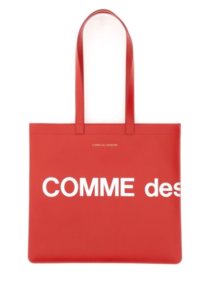 COMME DES GARCONS WALLET HUGE LOGO TOTE BAG