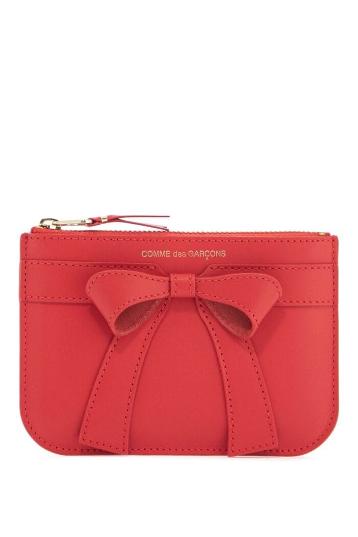 COMME DES GARCONS WALLET Large Wallet With Red Leather Bow