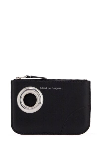 COMME DES GARCONS WALLET Leather Pouch With Large Eyelet Detail