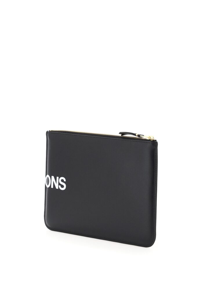 COMME DES GARCONS WALLET Leather Pouch With Logo