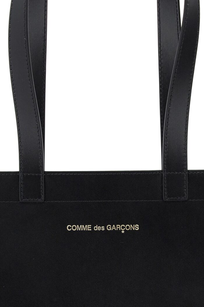 COMME DES GARCONS WALLET Leather Tote Bag With Logo