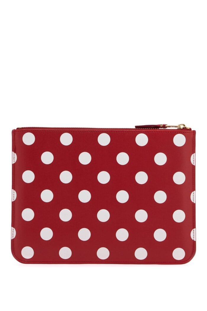 COMME DES GARCONS WALLET 'polka Dot Leather Pouch Bag