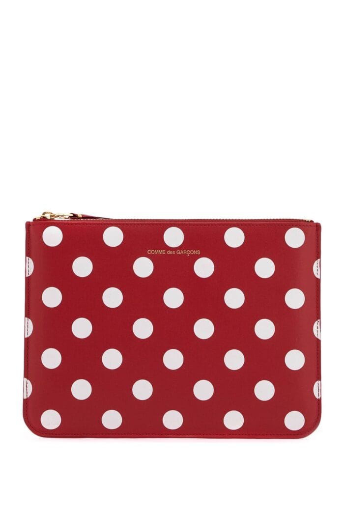 COMME DES GARCONS WALLET 'polka Dot Leather Pouch Bag