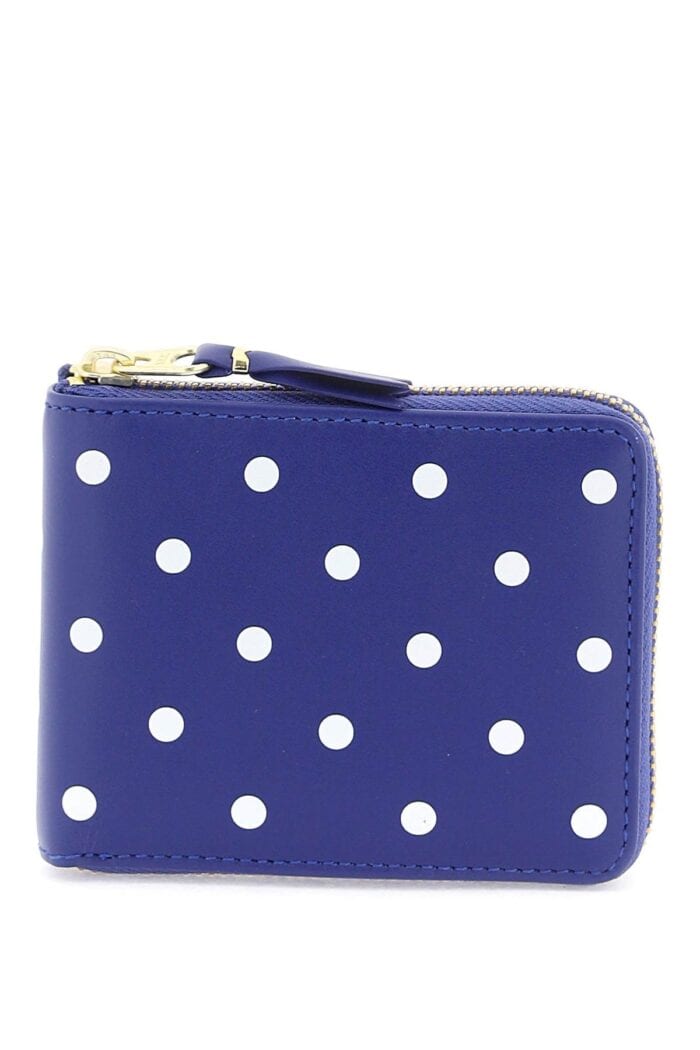 COMME DES GARCONS WALLET Polka Dot Zip Around Wallet With