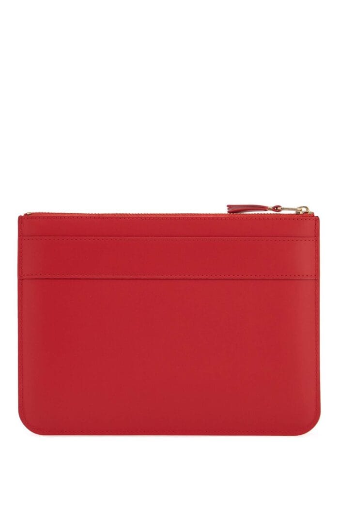 COMME DES GARCONS WALLET Portafoglio In Pelle Di Vitello Rosso Con Grande Fiocco Unisex