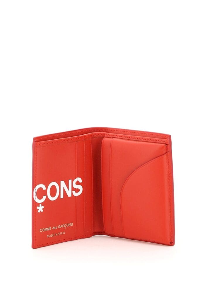 COMME DES GARCONS WALLET Small Bifold Wallet With Huge Logo