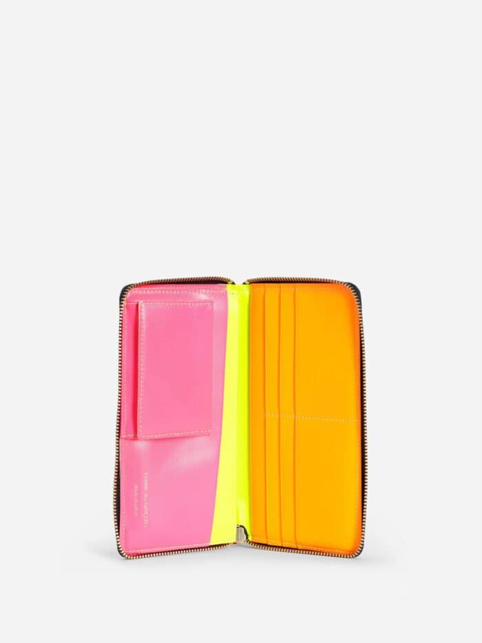 COMME DES GARCONS WALLET Super Fluo Leather Passport Wallet