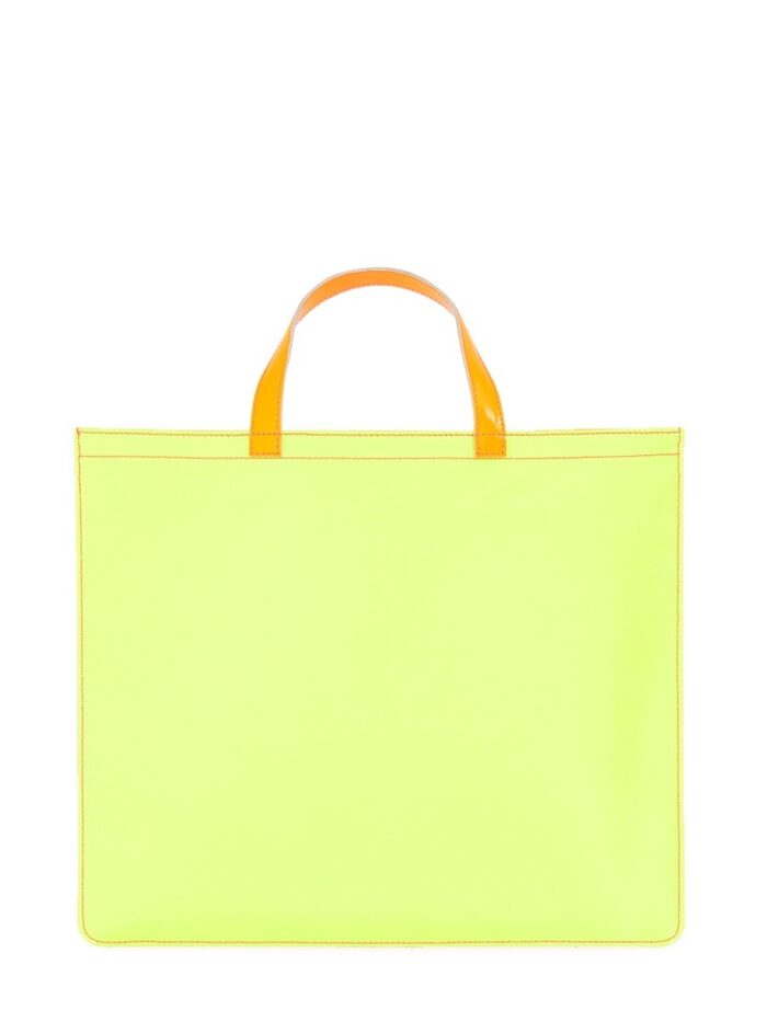 COMME DES GARCONS WALLET SUPER FLUO LEATHER TOTE BAG