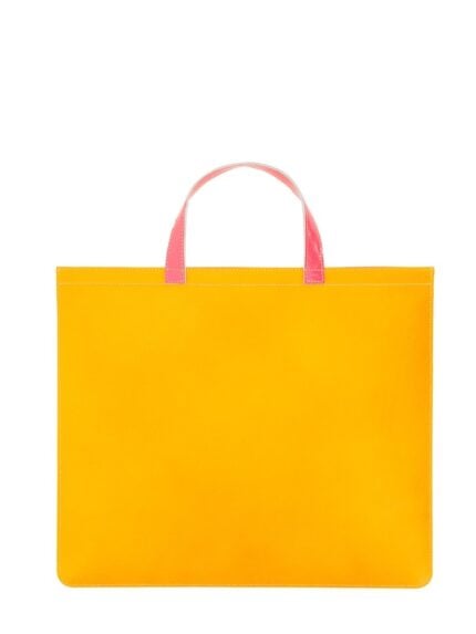 COMME DES GARCONS WALLET SUPER FLUO LEATHER TOTE BAG