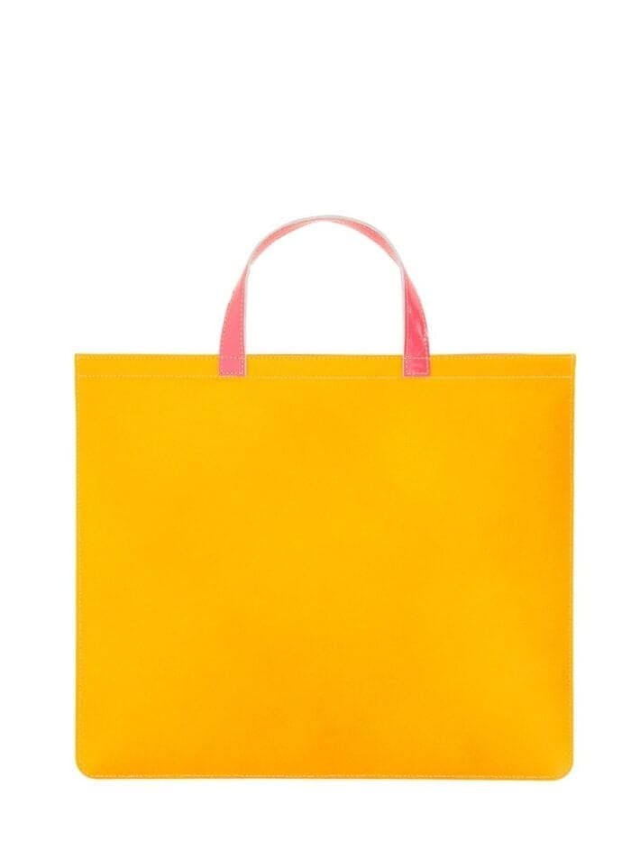 COMME DES GARCONS WALLET SUPER FLUO LEATHER TOTE BAG