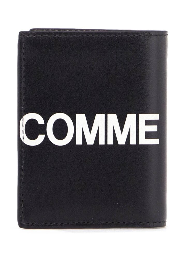 COMME DES GARCONS WALLET Unisex Leather Wallet Large Logo Black