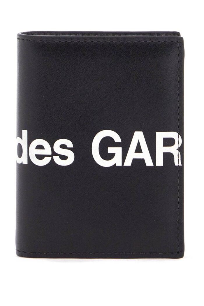 COMME DES GARCONS WALLET Unisex Leather Wallet Large Logo Black